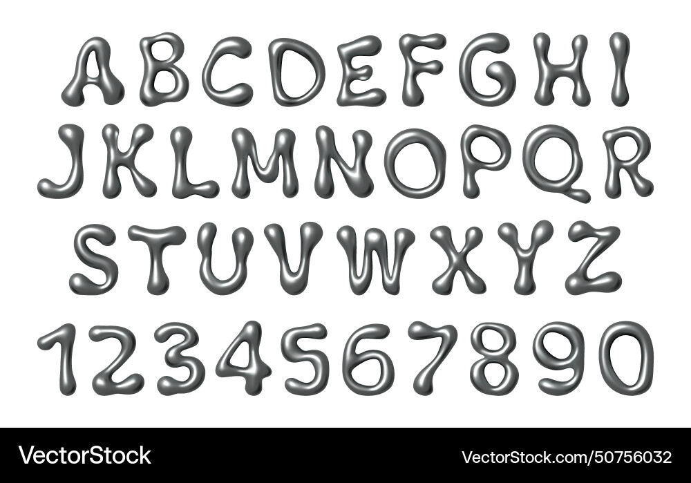 Y2K chrome font for graphic design