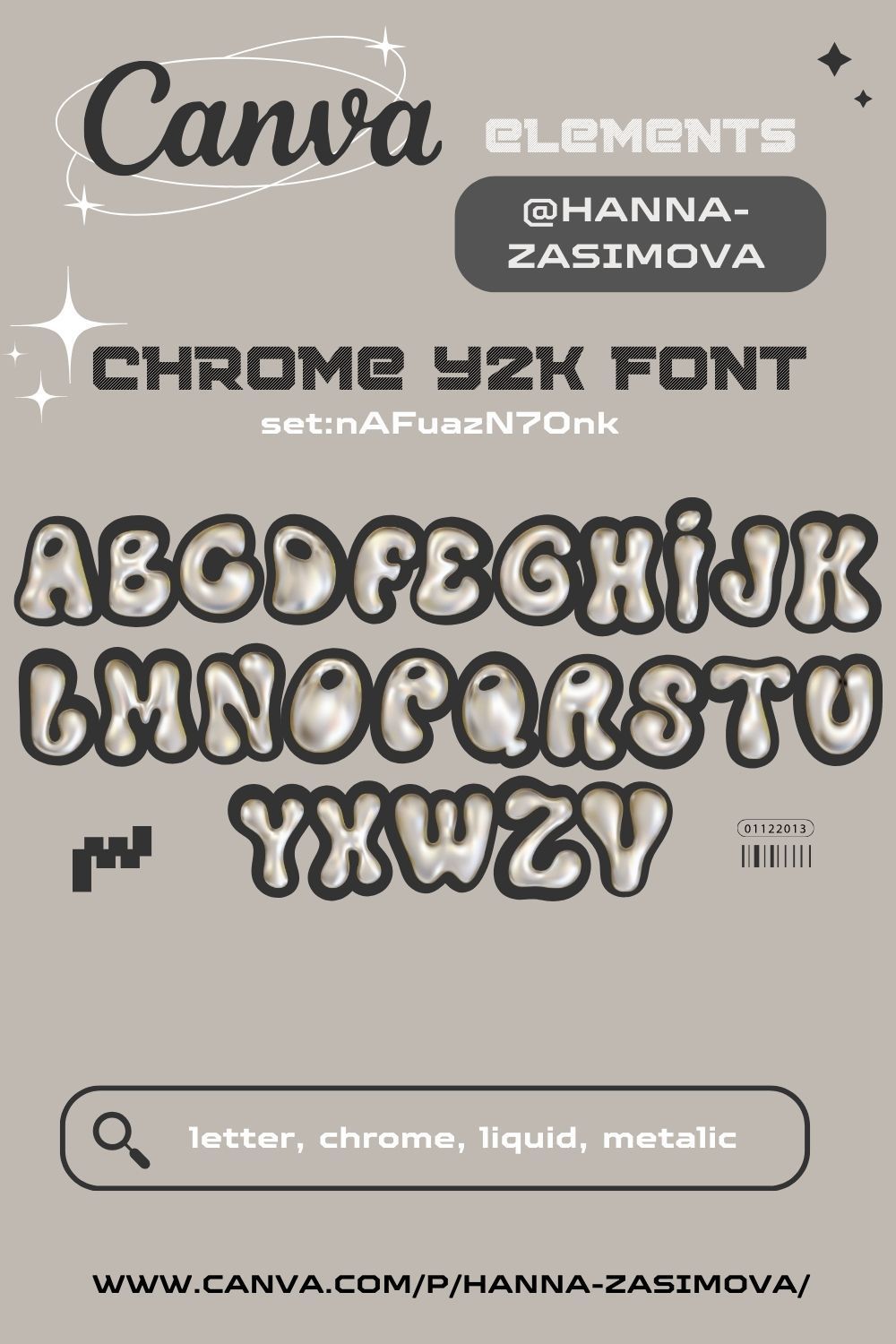 y2k chrome font 0029