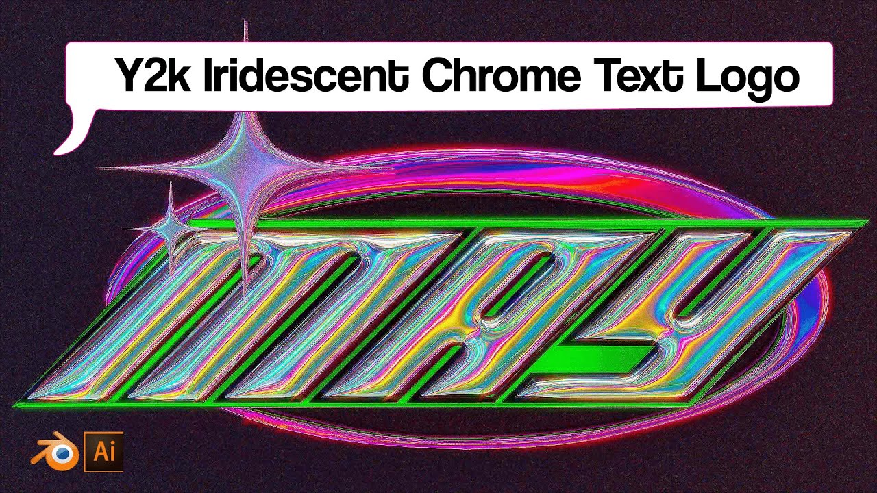 y2k chrome font 0031