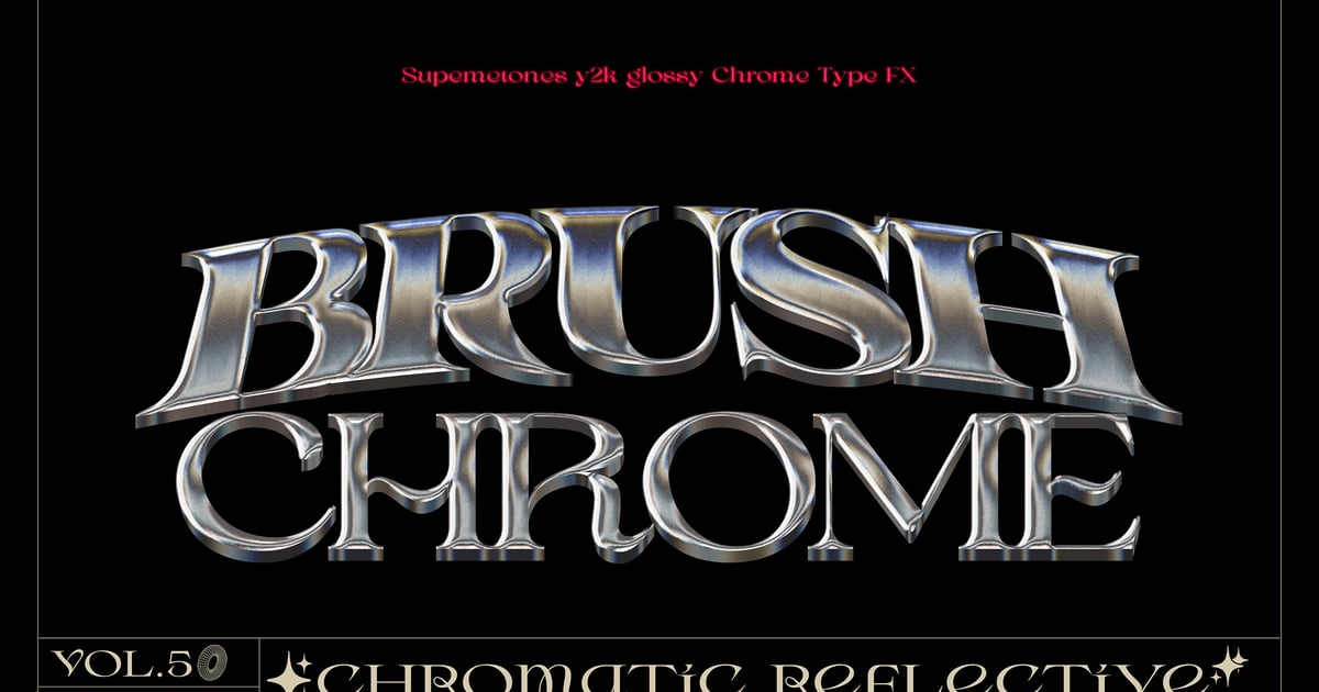 y2k chrome font 0044