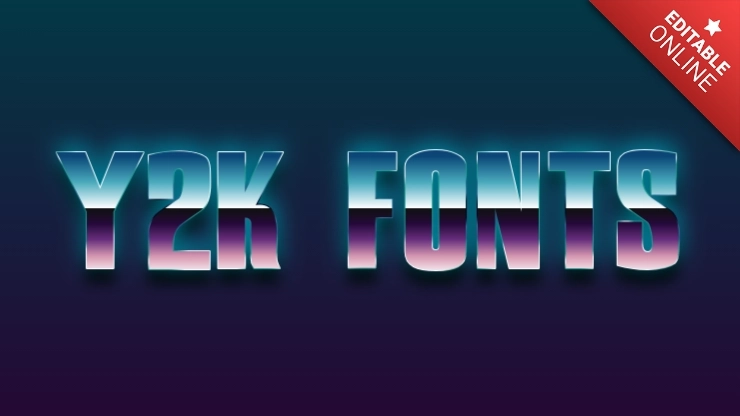 y2k chrome font 0048