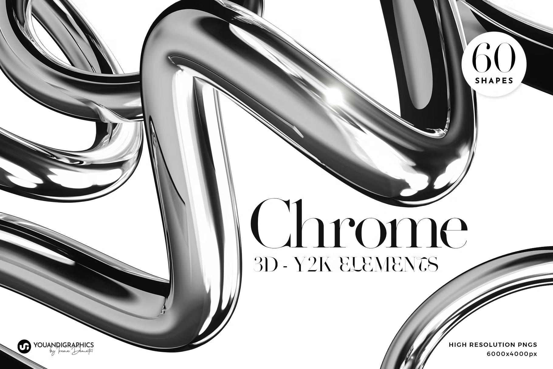 y2k chrome font 0065