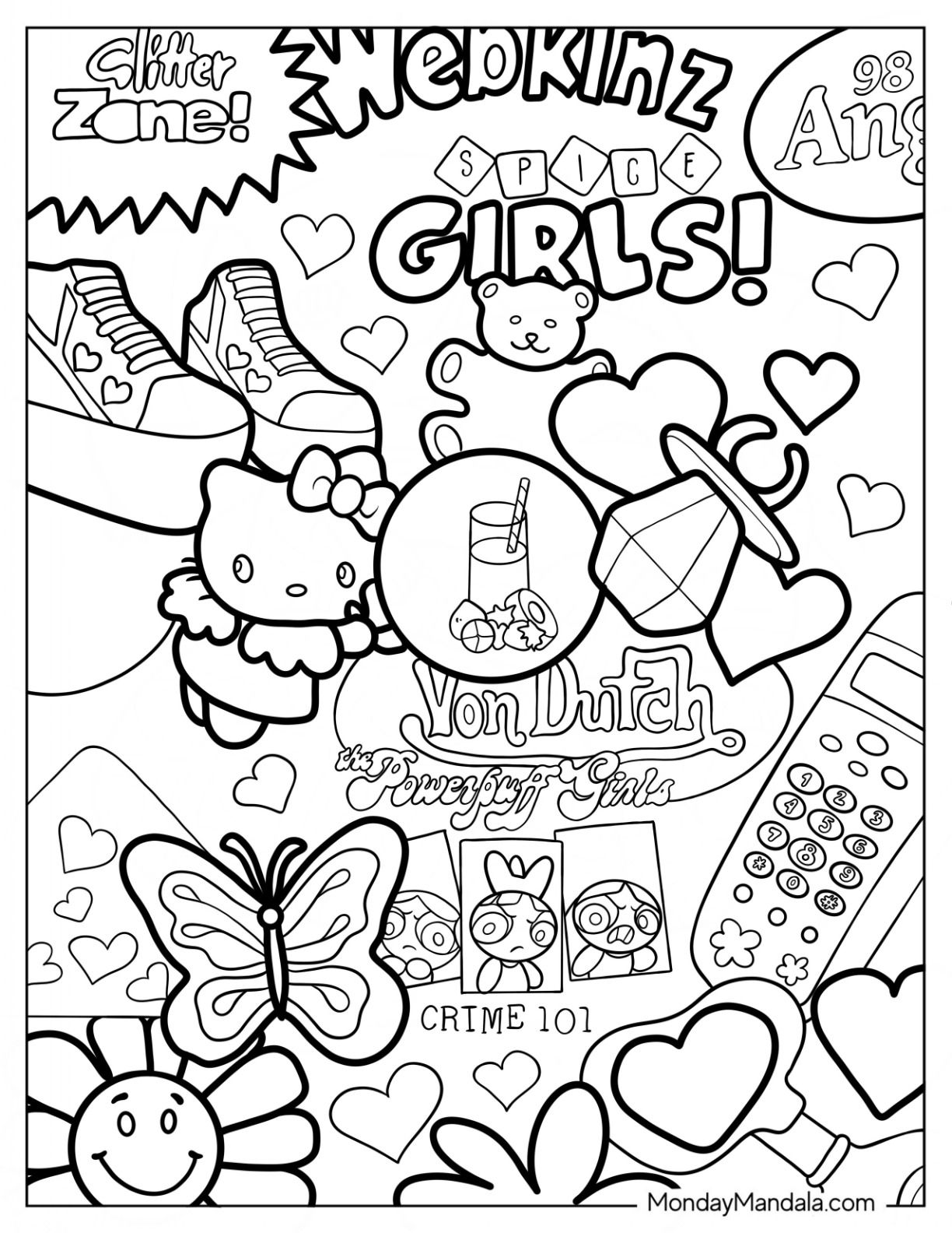 y2k coloring pages