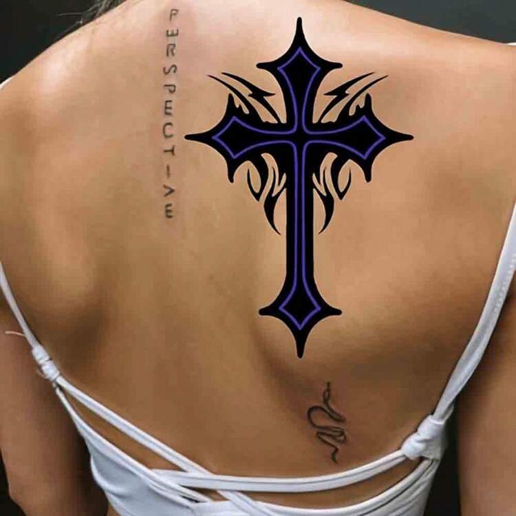 y2k cross tattoo 0013