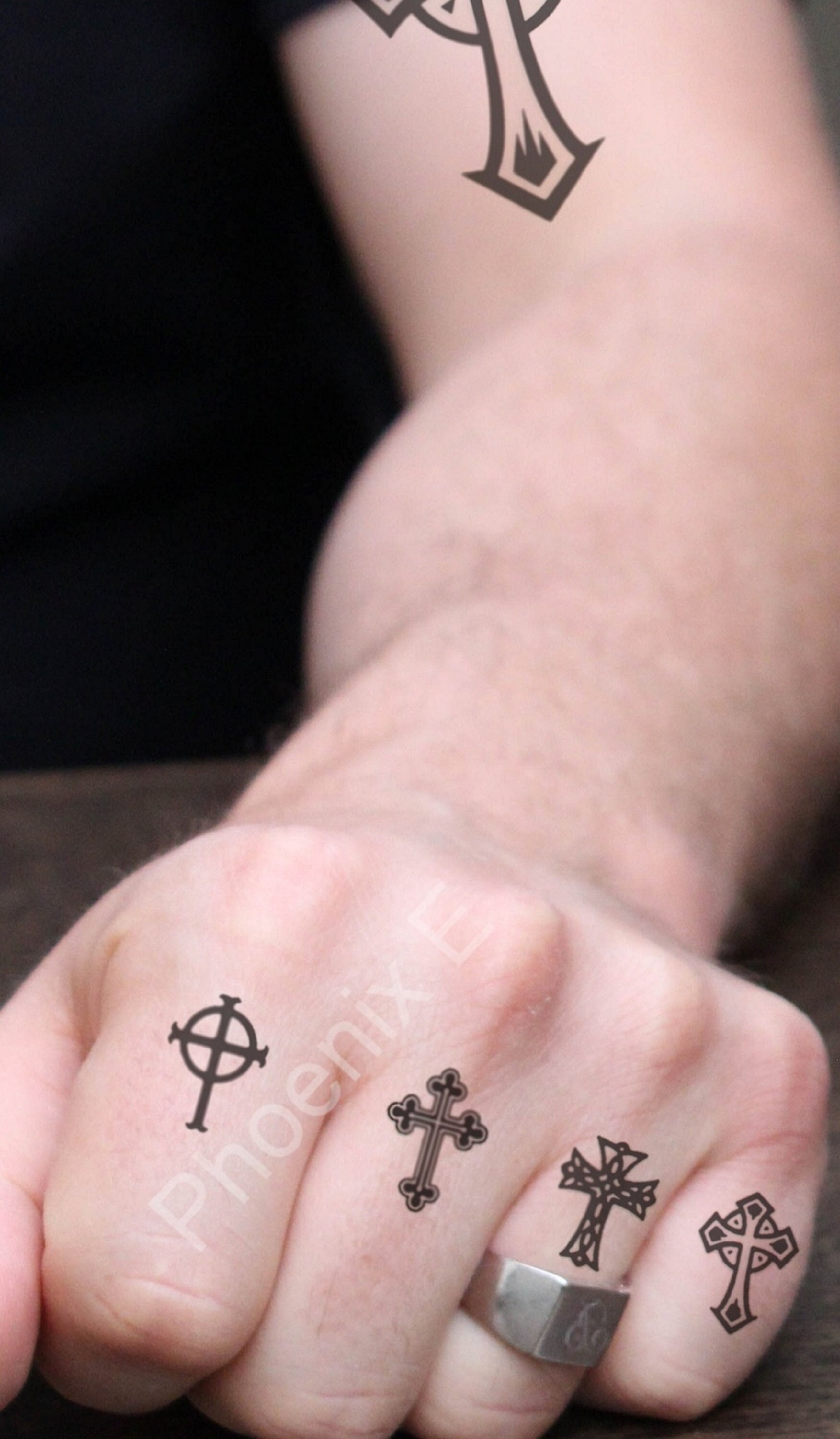 y2k cross tattoo 0083