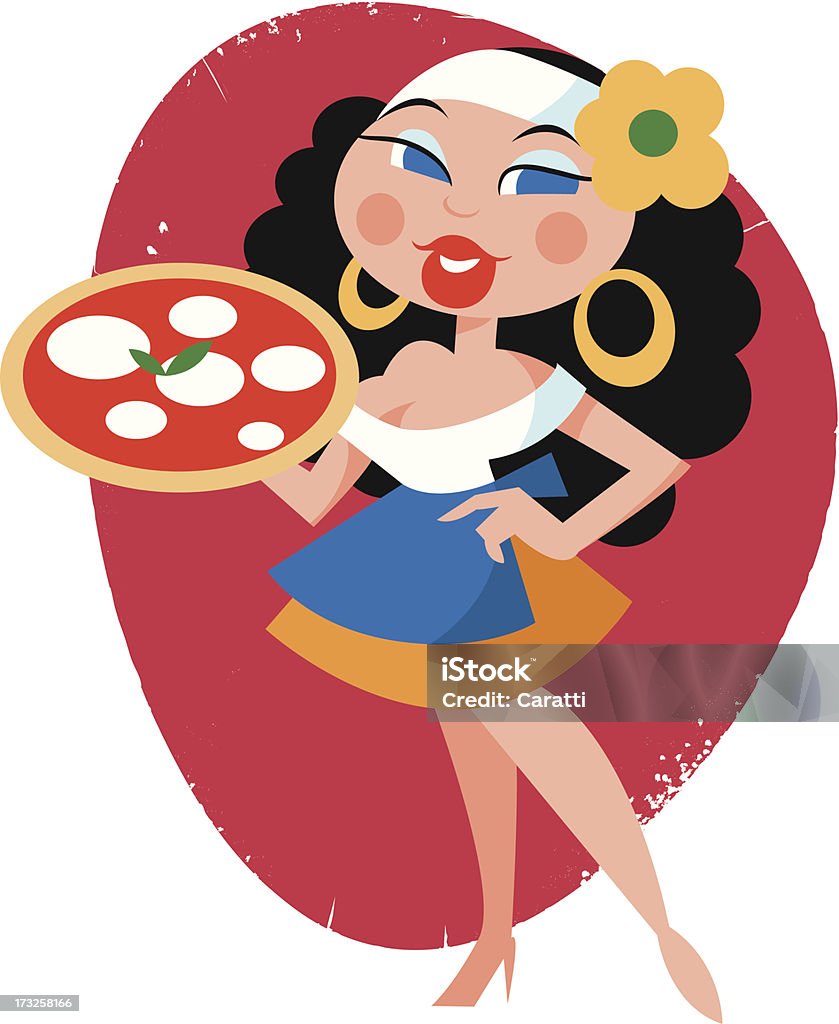 y2k girl holding pizza drawing 0024