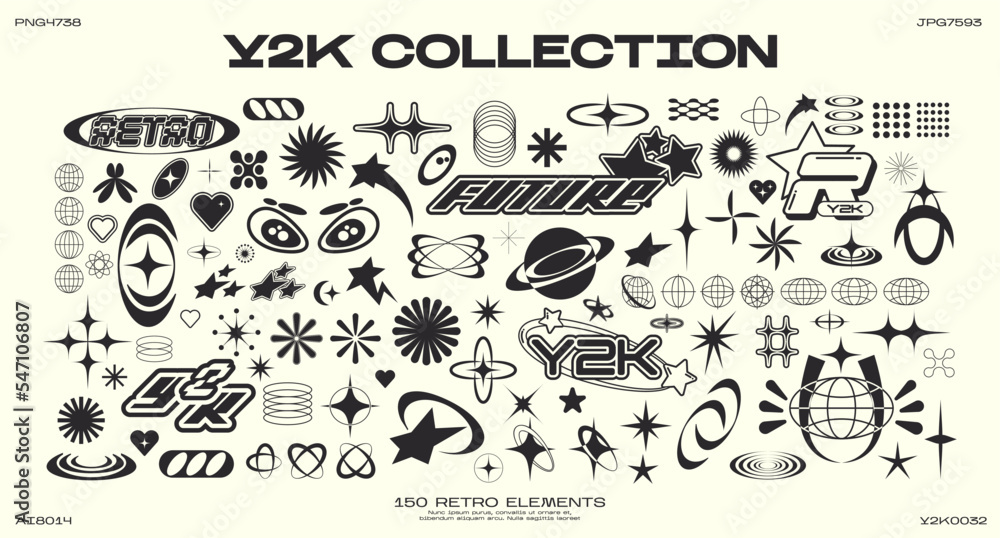 Y2K graphics design