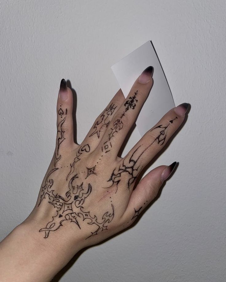 y2k hand tattoos inspiration