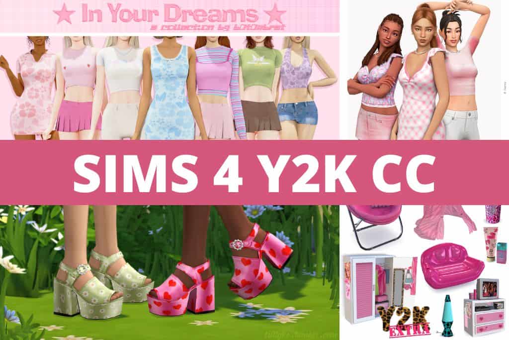 y2k Sims 4 clothing pack