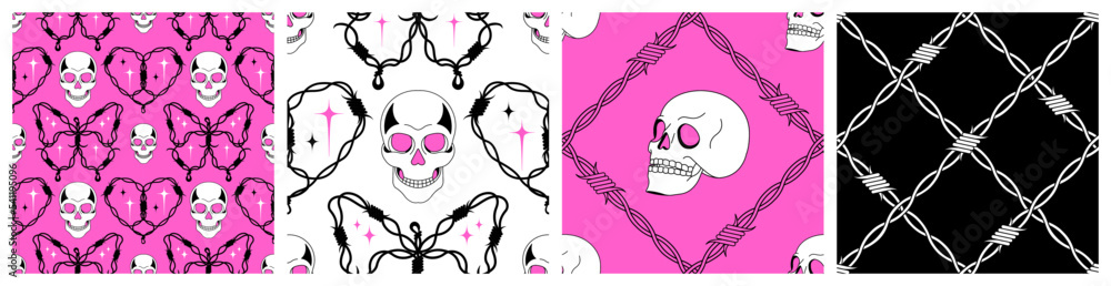 y2k skull wallpaper 0026