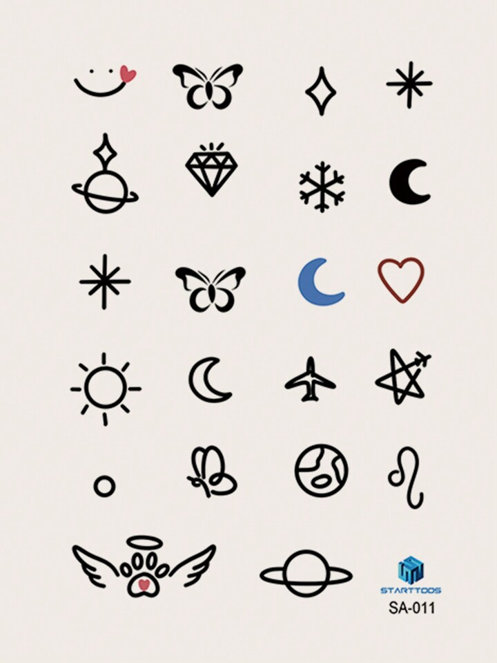 y2k small tattoos symbols