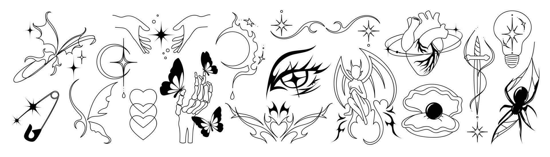 y2k tattoo flash 0013