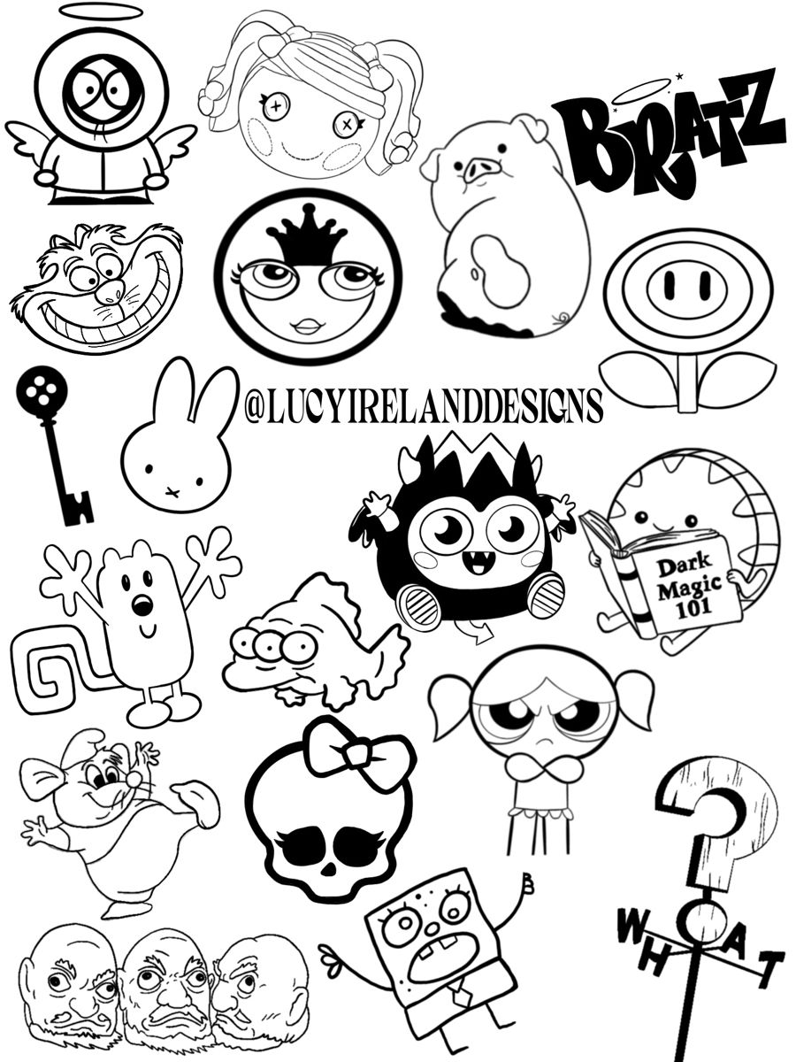 y2k tattoo flash 0023