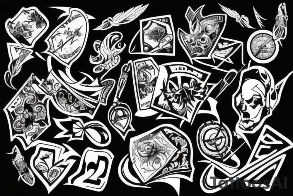 y2k tattoo flash 0035