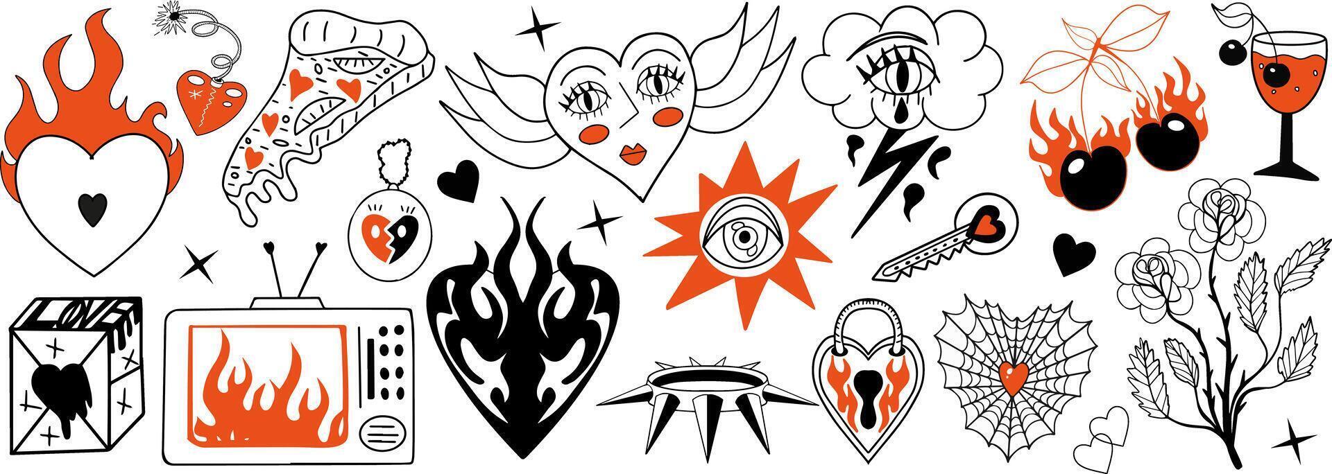 y2k tattoo flash 0036