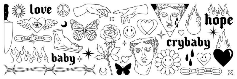 y2k tattoo flash 0040