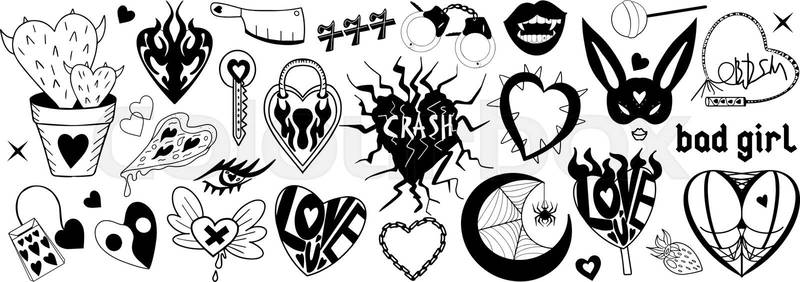 y2k tattoo flash 0044