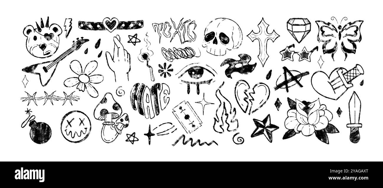 y2k tattoo flash 0063