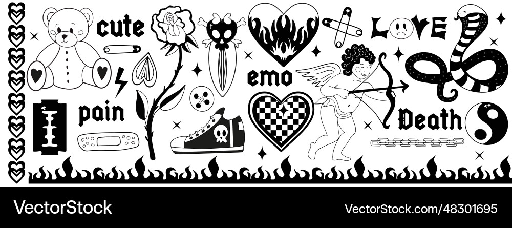 y2k tattoo flash 0071