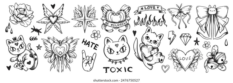 y2k tattoo flash 0072