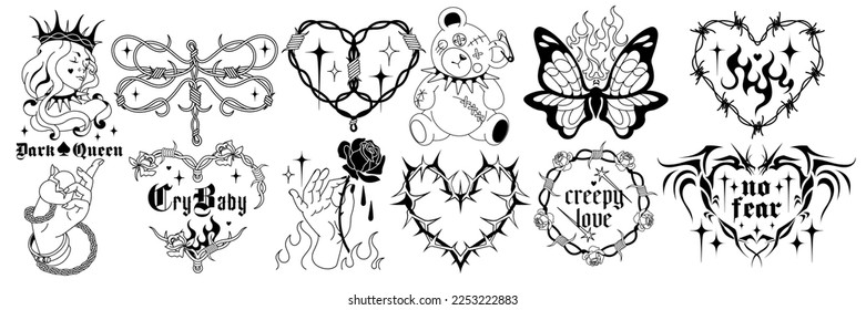 y2k tattoo flash 0075