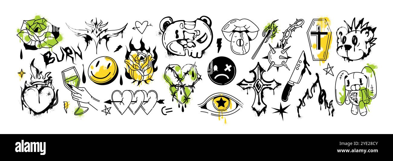 y2k tattoo flash 0081