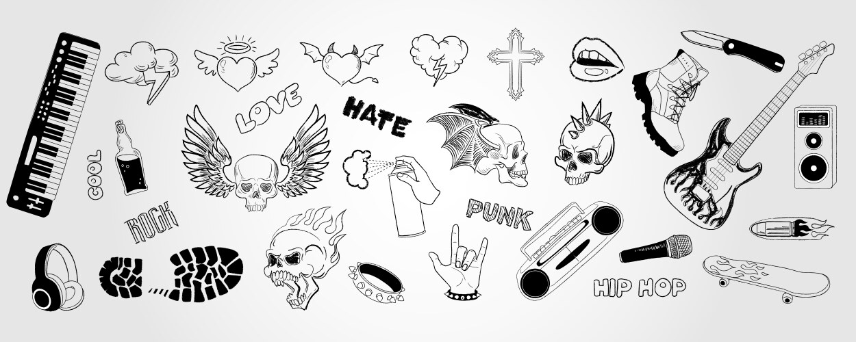 y2k tattoo flash 0087