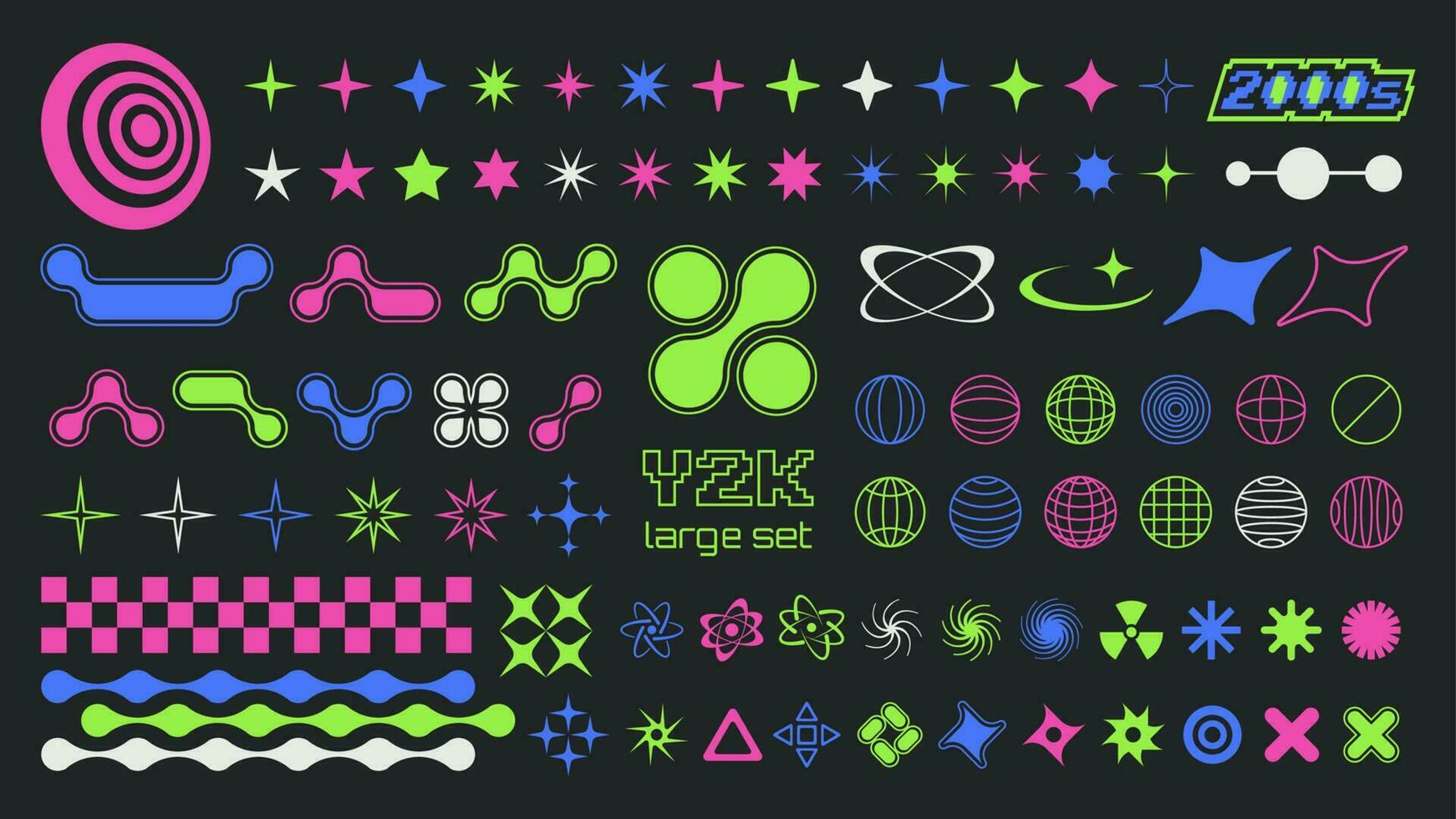 Awaken y2k vectors to explore the vivid beauty of nostalgic design